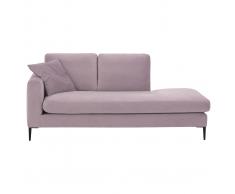 Meridiana in velluto rosa COZY