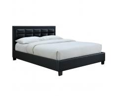 Letto 2 posti 160*200 nero KINGLEY