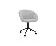 Poltrona da ufficio design in tessuto grigio chiaro RHAPSODY
