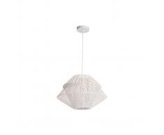 Lampadario bohémien in giunco Bianco JAKARTA