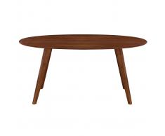Tavolo da pranzo design scandinavo ovale noce L160 MARIK