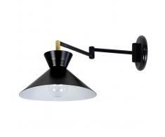 Applique da parete snodata design Nero LEEDS