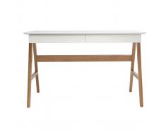 Scrivania design bianco e legno BROOK
