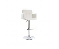 Sgabello da bar design PU bianco BLAKE