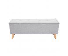 Panca fondo letto in tessuto grigio chiaro SUKA