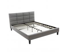 Letto da adulto 140x200 cm Grigio chiaro EMERY