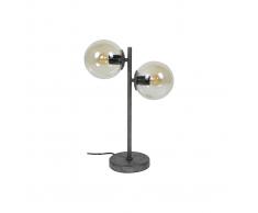 Lampada da tavolo in vetro e metallo antico GLOB