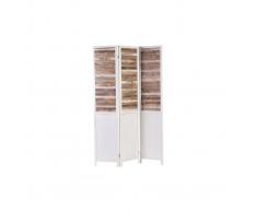 Paravento legno e metallo bianco ROCHELLE