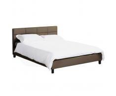 Letto 2 posti 160*200 Colore talpa SOLAL