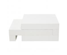 Tavolino basso design Bianco brillante LUNA