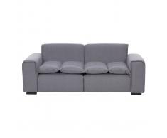 Divano a 3 posti design in tessuto Grigio chiaro MELLOW