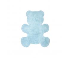 Tappeto infanzia in cotone blu 80x100 cm TEDDY