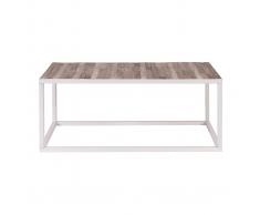 Tavolino legno e metallo bianco 100 x 60 ROCHELLE