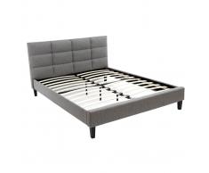 Letto da adulto 160x200 cm Grigio chiaro EMERY