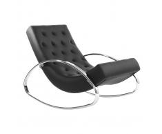 Poltrona a dondolo design nera CHESTY