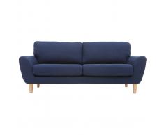 Divano scandinavo in tessuto Blu scuro 3 posti ALICE