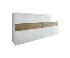 Buffet design laccato bianco e talpa MELINA