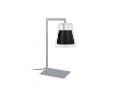 Lampada da tavolo design in vetro e metallo Nero ACROSS