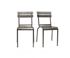 Sedia design metallo inox gruppo di 2 SHERMAN