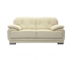 Divano pelle design crema 2 posti TAMARA