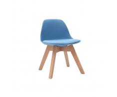 Sedia design blu con piedi in legno BABY PAULINE
