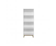 Libreria design Bianco con 4 ripiani LEENA
