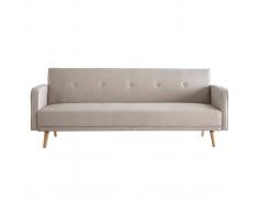 Divano letto 3 posti design scandinavo color naturale ULLA