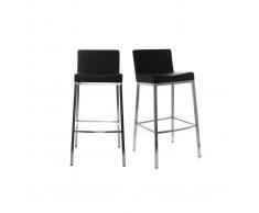 Sgabello design nero (gruppo di 2) EPSILON