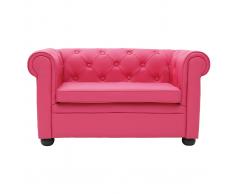 Divano da bambino 2 posti BABY CHESTERFIELD rosa