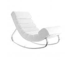 Poltrona a dondolo design bianca TAYLOR