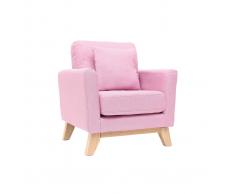 Poltrona scandinava bambino sfoderabile in tessuto rosa BABY OSLO