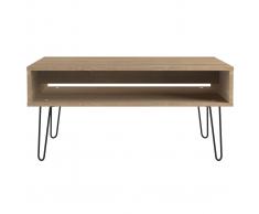 Tavolino basso legno e metallo LUMY