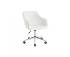 Poltrona da ufficio design PU bianco BALTIK
