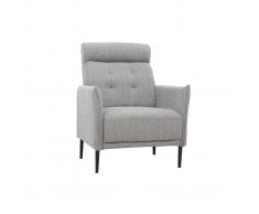 Poltrona design in tessuto grigio chiaro HIBA