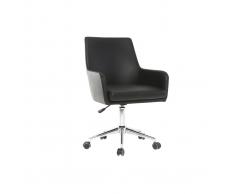Poltrona da ufficio design PU nero SHANA