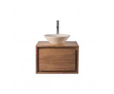 Mobile da bagno: mobile sottovasca teck (senza lavandino) PEKKA