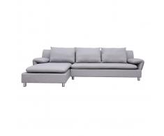 Divano angolare reversibile design grigio chiaro BRASILIA