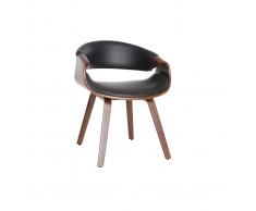 Poltrona scandinava Nero e Legno scuro ARAMIS