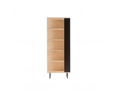 Libreria design in legno Nero con illuminazione: DOMINI