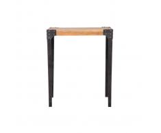 Tavolo da bar rettangolare design industriale legno e metallo MADISON
