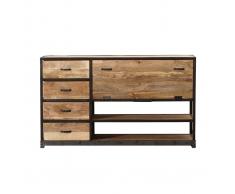 Buffet design industriale legno massiccio INDUSTRIA