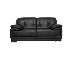 Divano pelle design nero 2 posti TAMARA