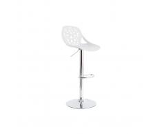 Sgabello da bar design barocco bianco BAROCCA