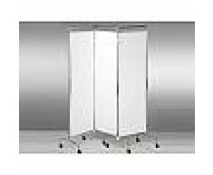 ALMAMEDICAL PARAVENTO 3 ANTE 160X170H IN ALLUMINIO ANODIZZATO CON RUOTE