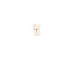 Maisons du Monde Tovaglioli in cotone bianco con motivi a foglie dorate, 40x40 cm (x4)