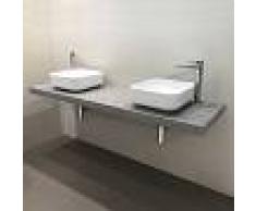 Maison Plus SUPER PROMOZIONE - Top cm 170x50 con doppio lavabo d'appoggio