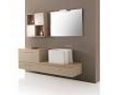 Ceramica Althea Velvet - composizione completa cm 190x50 con mobile, specchio, faretto, pensili a giorno e pensili con anta