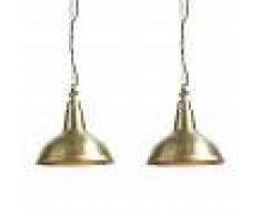 QAZQA Set di 2 lampade a sospensione GOLIATH grande ottone