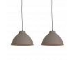 QAZQA Set di 2 lampade a sospensione ANTERIO 38 Basic marrone