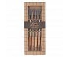Maisons du Monde Set 6 forchettine per fonduta in legno